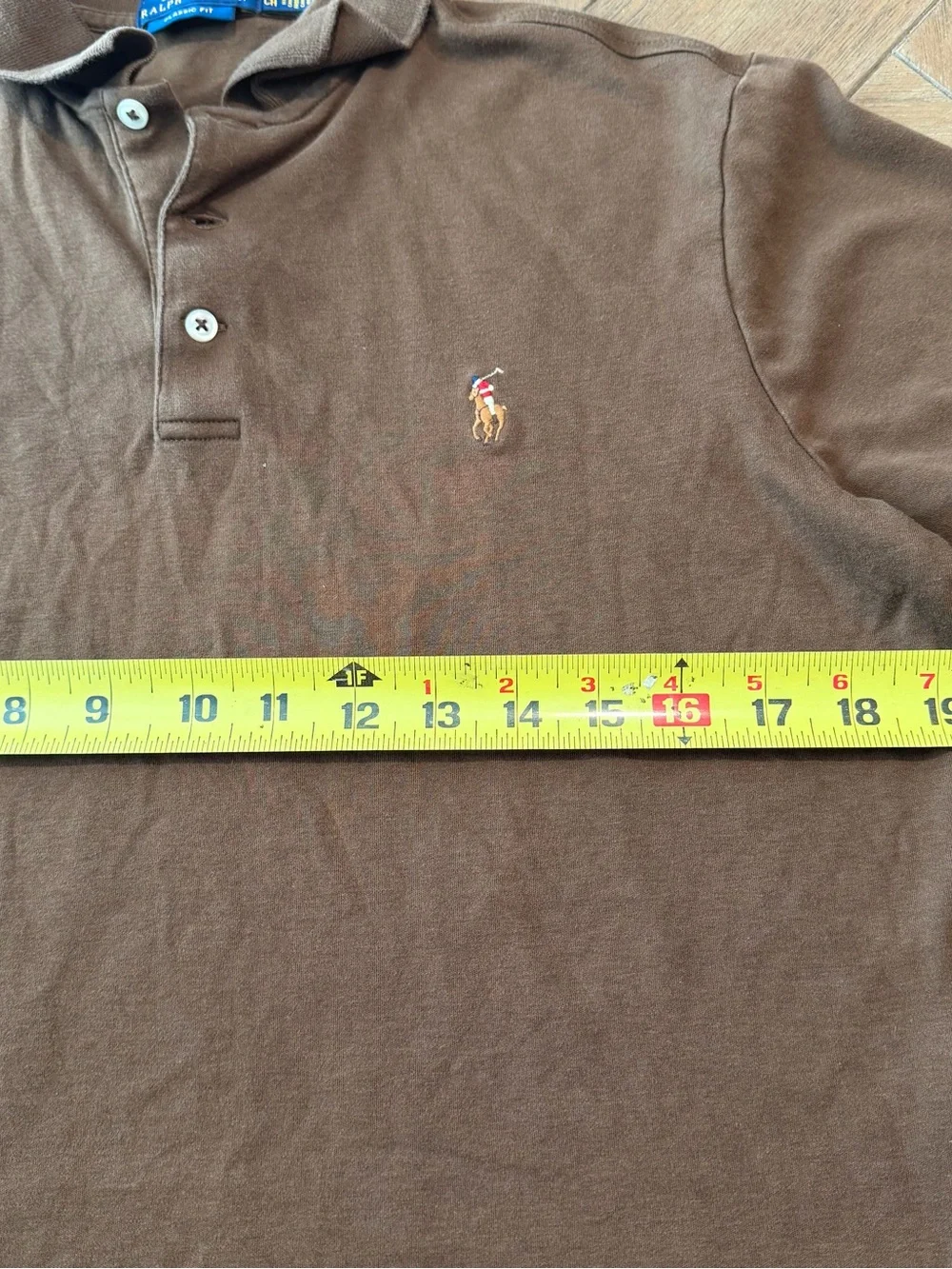 Polo Ralph Lauren Men's Brown Solid Knit Classic Fit Shirt Small Short Sleeve